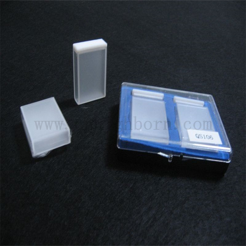 Wysoka precyzyjna 2 boki przezroczyste stopione lub przyklejone standardowe kwarcowe kwarcowe kuwetę o długości ścieżki światła 30 mm