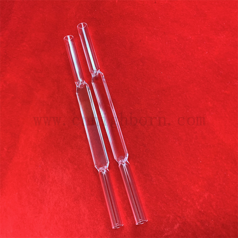 Przybory laboratoryjne Dostosowany rozmiar Wysoka precyzyjna przepływ przez spektrofotometr komórkowy kwarc szklany