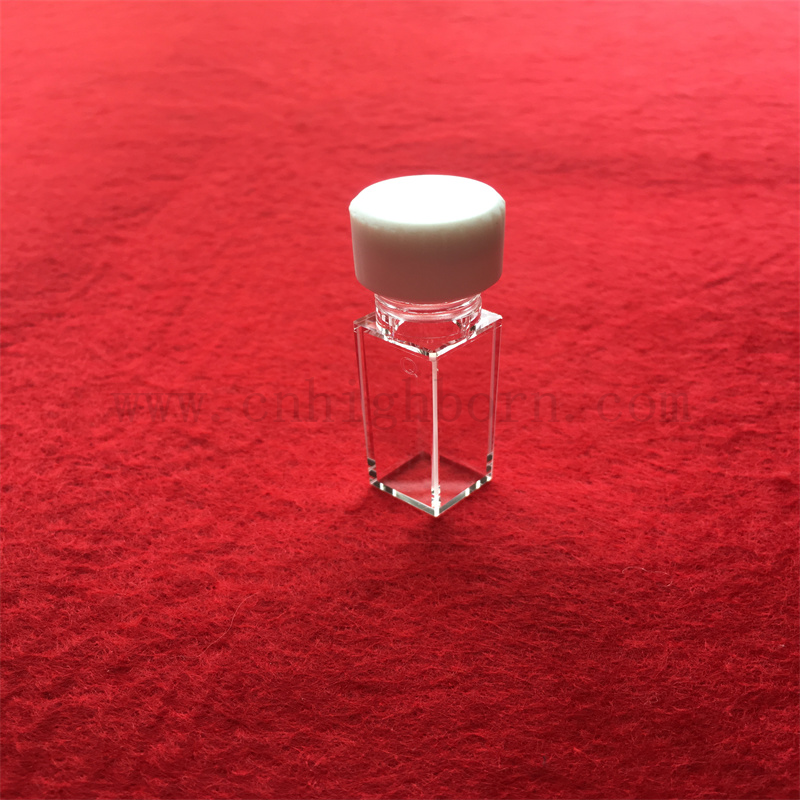 Standardowa kolorymetr kuwetka przezroczysta kwarc fluorescencja szklana kuwetka z pokryciem śrubową