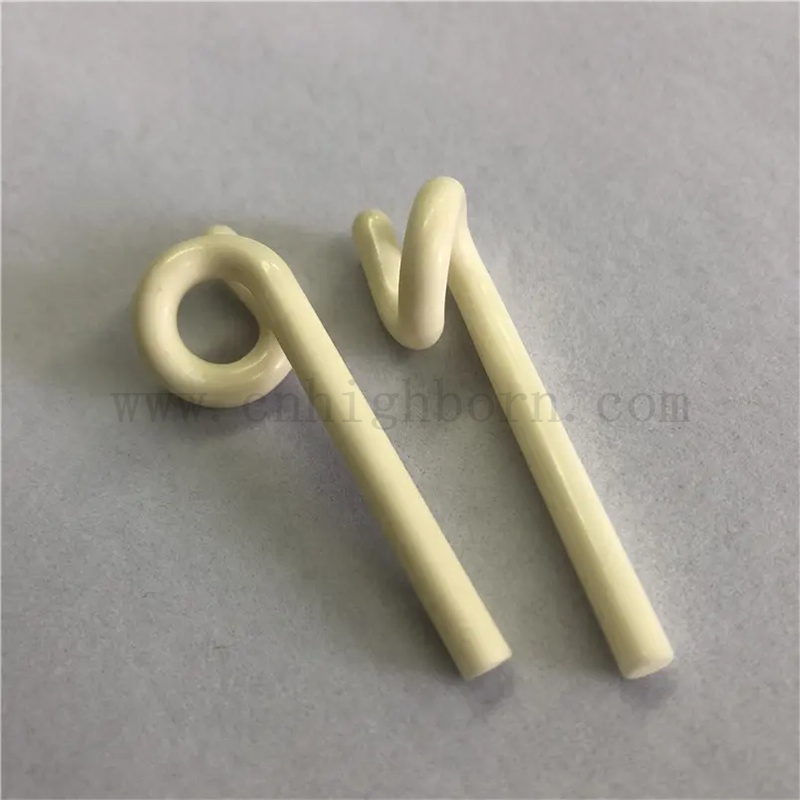 Odporność na zużycie Al2O3 Alumina Ceramiczna Przewodnik po przewodnikach Tekstile Pigtail Tekstile Pigtail