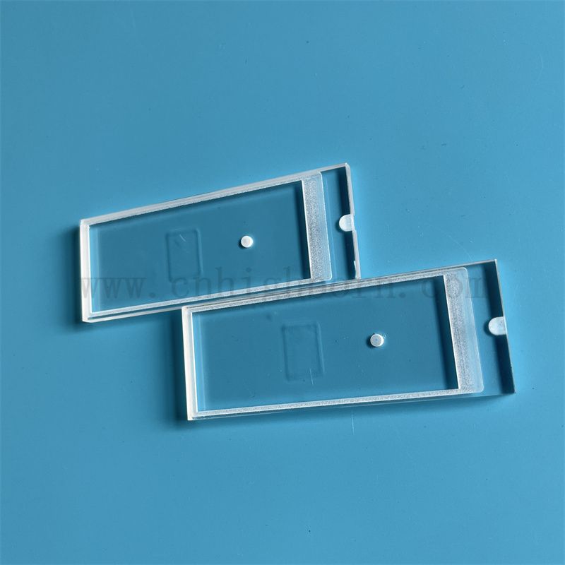 Głębokie przetwarzanie prostokątny przezroczysty kwarcowy panel z nudnym laserem