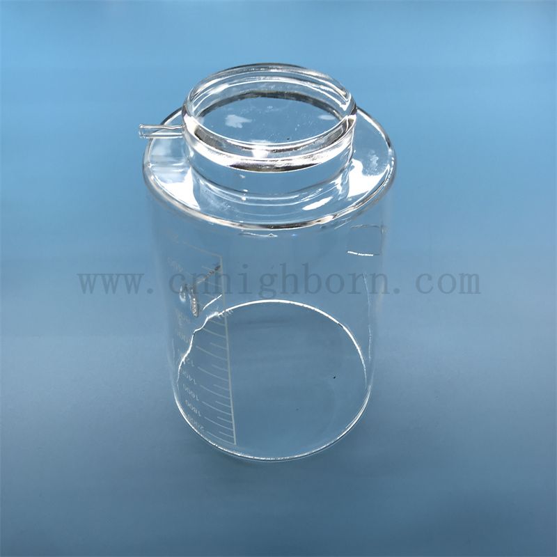  Dostosowany kształt odporność na ciepło przezroczysty naczynie kwarcowe krzemionki