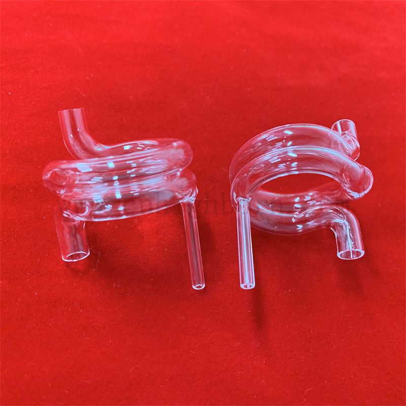Dostosowany przezroczysty kwarcowy kwarcowy rurka kwarcowa Zebrana szklana rura krzemionkowa