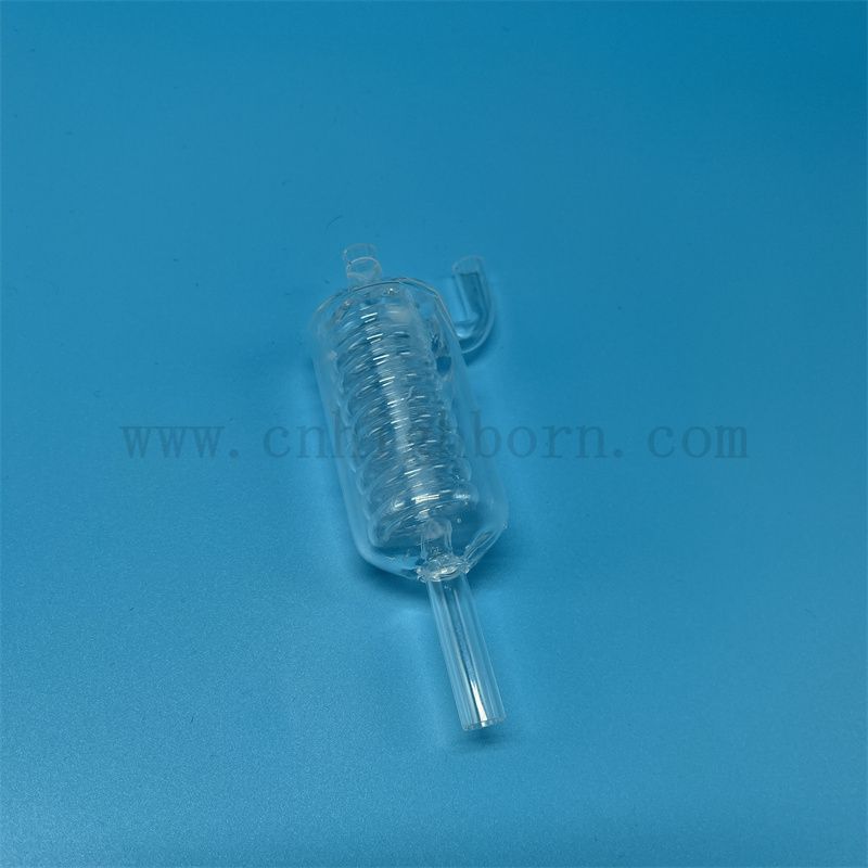 Dostosowywanie Wysokiej temperatury Przezroczysta kwarcowa rura szklana przezroczona rura skraplacza krzemionkowa.