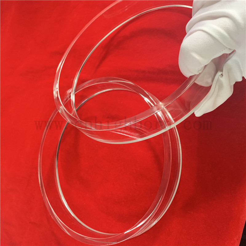 Przezroczysty, dostosowany kwarcowy kwarcowy pierścień kwarcowy