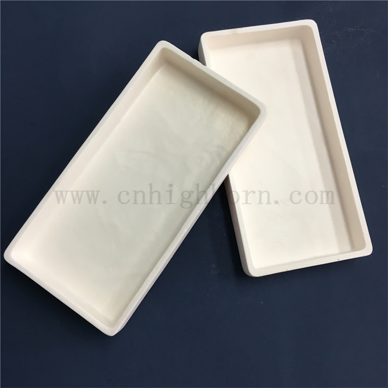 Alumina stopiflten metal Sagger spersonalizowany 99 AL2O3 Ceramiczna prostokątna taca
