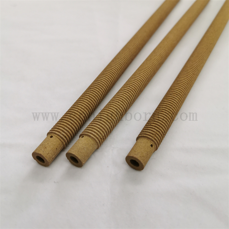 Dobra oporność na wstrząsy termiczne Cordierite Mullite Ceramiczne wkręcone rurkę grzejną