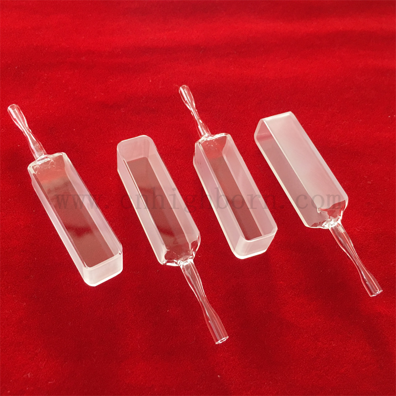 Badania laboratoryjne Standard Q704 Kwarc Szklana kuwetka prostokątna ze stopniowaną uszczelką