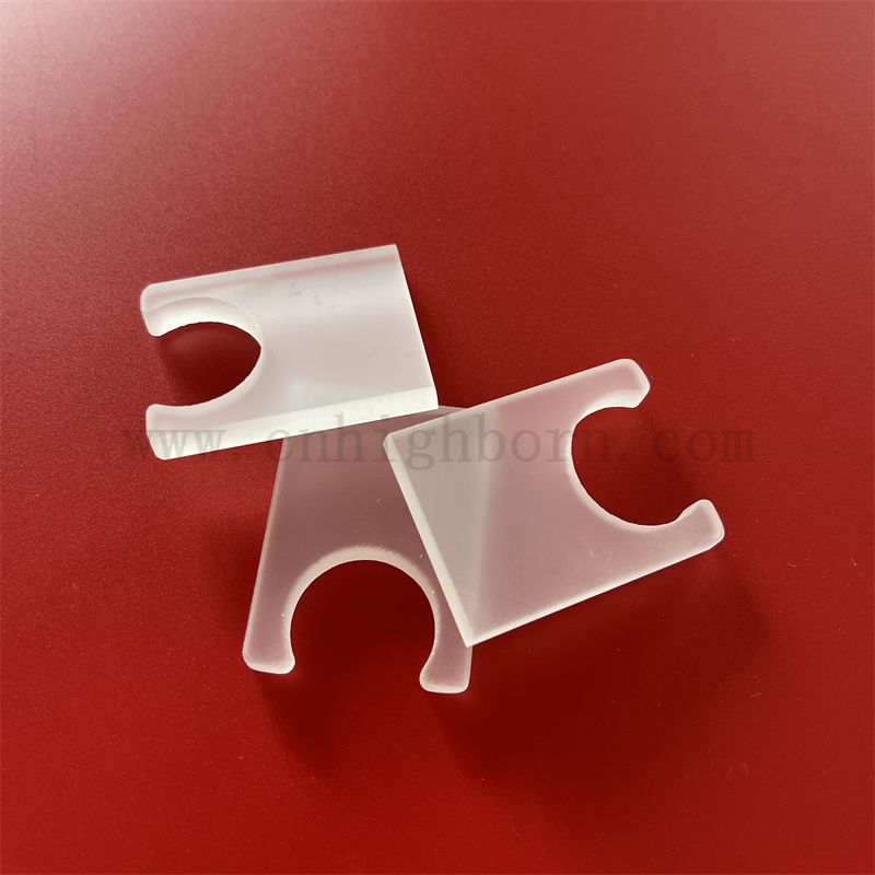 Spersonalizowana kwadratowa płyta szklana kwarcowa z otworem 