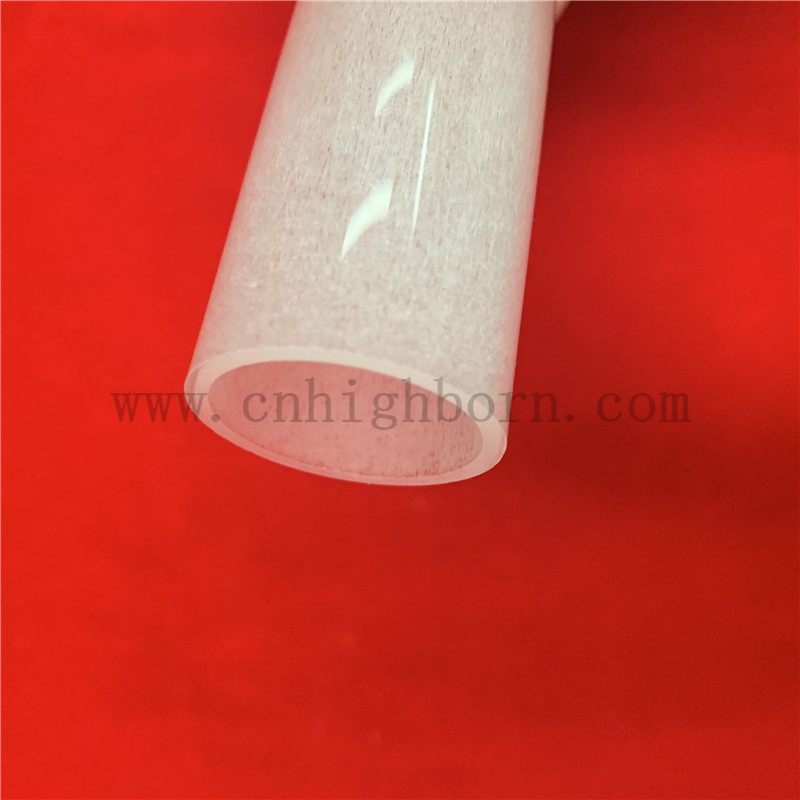 Okrągłe dolne podgrzewanie Mleczna, nieprzezroczysta rura kwarcowa kwarcowa 