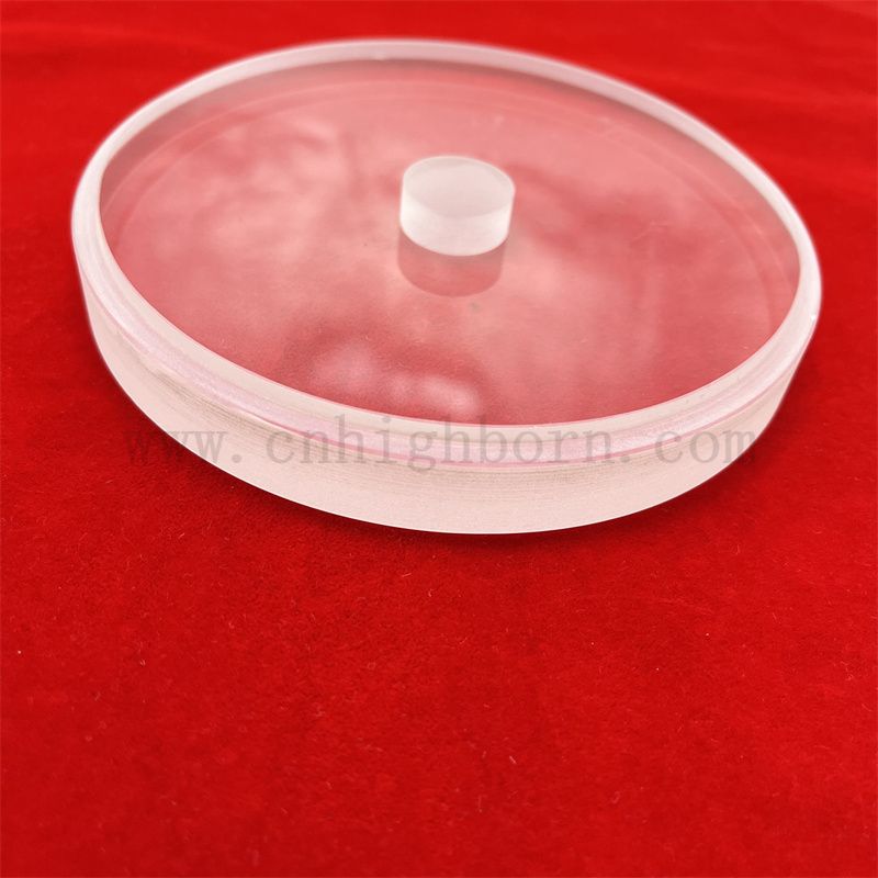 Głębokość w wysokiej temperaturze okrągła szklana szklana kwarcowa płyta z otworem