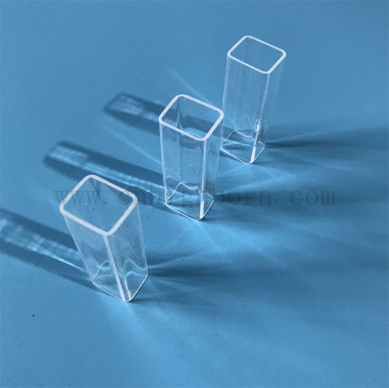 Hurtownia, odporna na wysoką temperaturę spersonalizowaną kwarcową szklaną rurkę kwadratową 