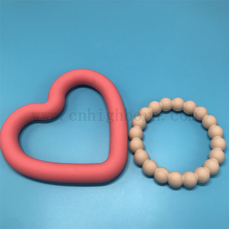 Silikonowe zęby gumowe zębów mielą zabawka żywności odporna na gryzący silikonowy pierścień gumowy
