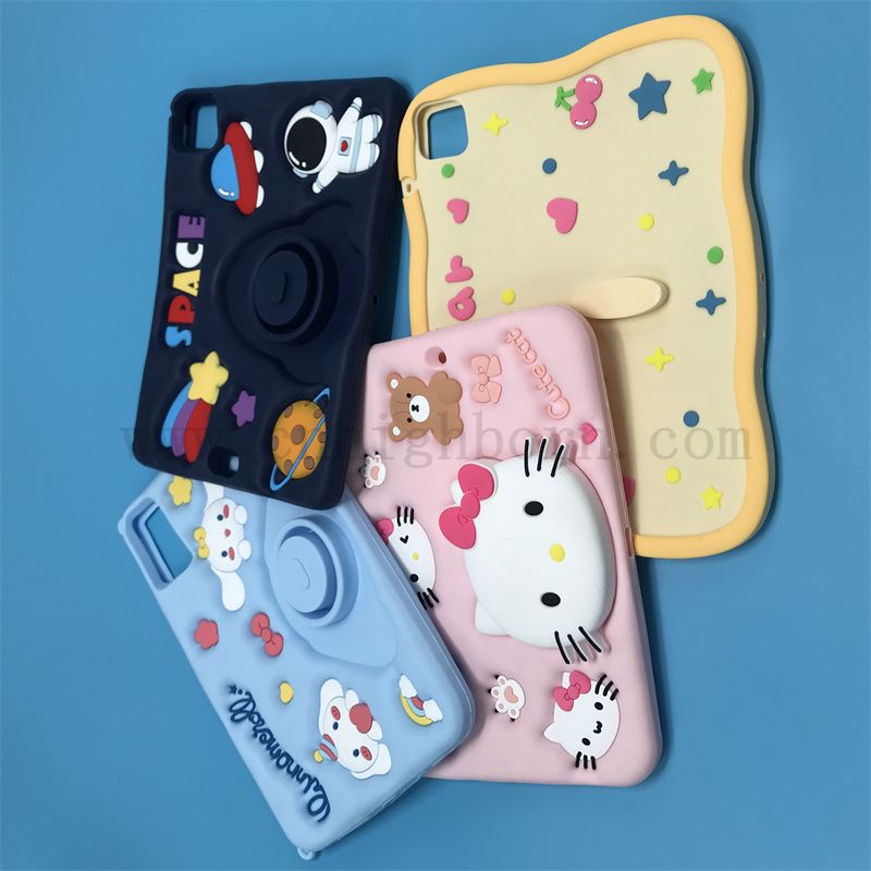 Dostosowane miękką skorupę żółtą, uroczy wzór silikonowy guma obudowa ochronna 