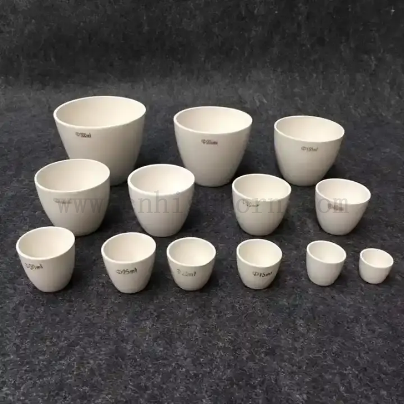Laboratorium szkolne 99% AL2O3 Ceramiczny tygiel tleśna topicielka Łódź spalinowa do analizy przemysłowej