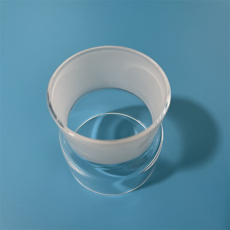 Dostosowana przezroczysta szklana rurka kwarcowa z matkowymi ustami