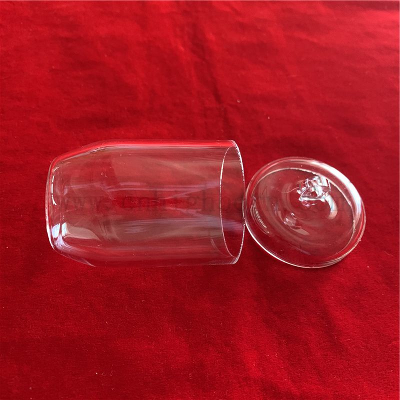 Wysoka odporność na korozję przezroczysty kwarc szklany tygiel z pokrywką