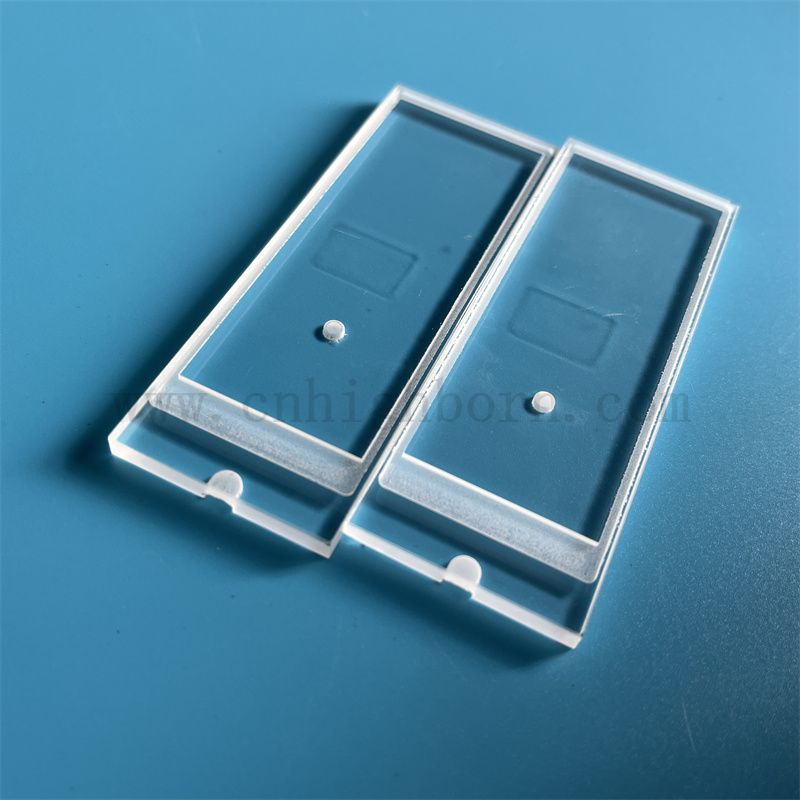 Głębokie przetwarzanie prostokątny przezroczysty kwarcowy panel z nudnym laserem