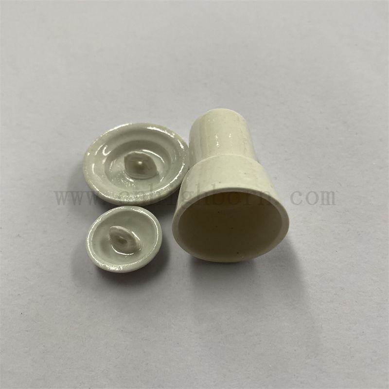 AL2O3 porcelanowa podwójna warstwa tygla do analizy węgla tlenku glinu ceramiczna doniczka