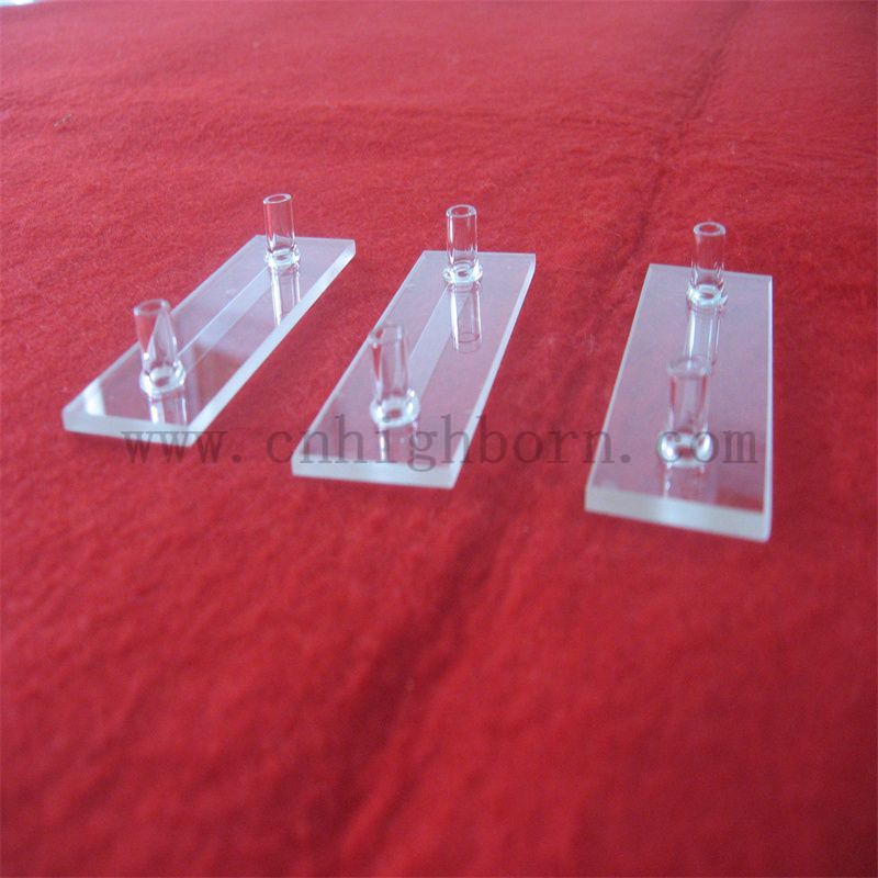 Dostosowywana kształt odporna na ciepło Kwarcowe kuwetę z krótkim złączem rurki