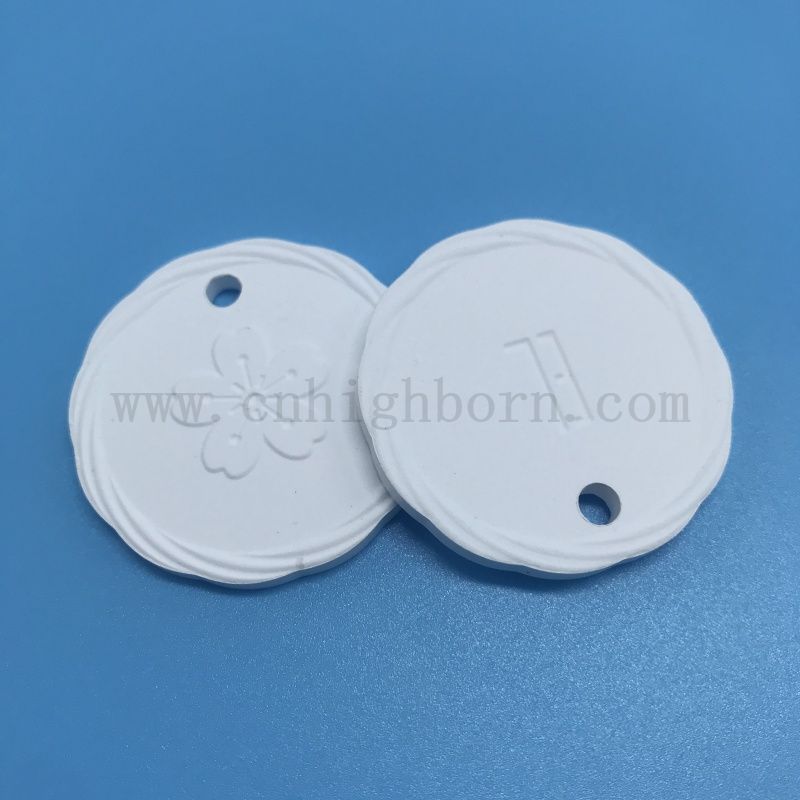 Dwustronnie logo Gliniana, porowata, ceramiczna płyta wisząca z dyfuzorem zapachowym z kamienia zapachowego