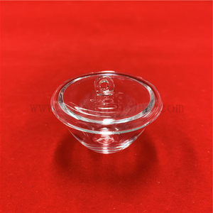 Dostosowany tygiel ze szkła kwarcowego z przezroczystej topionej krzemionki z pokrywką