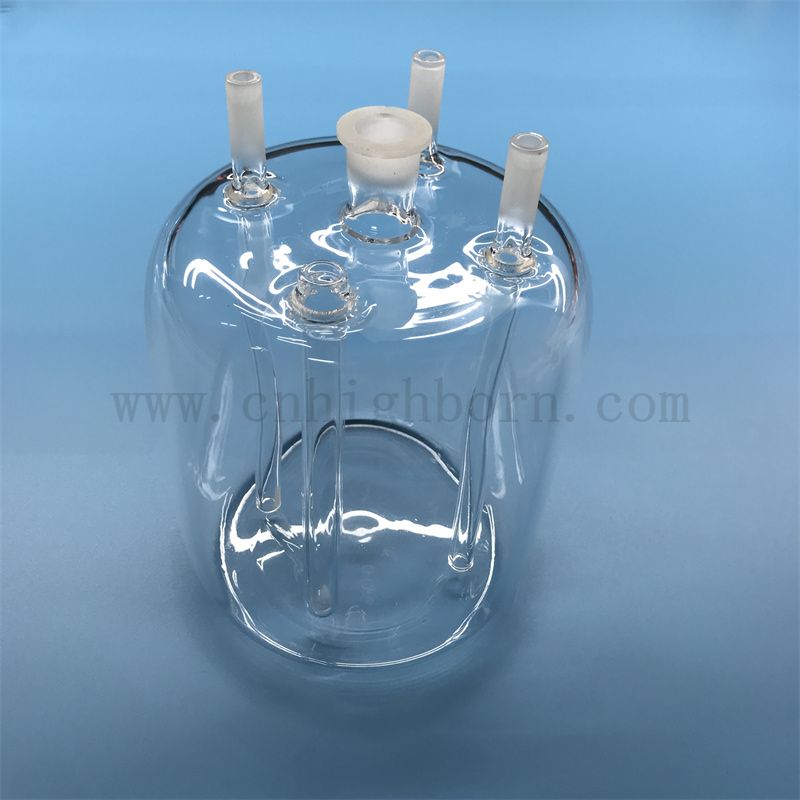 Przezroczysty reaktor kwarcowy w wysokiej temperaturze