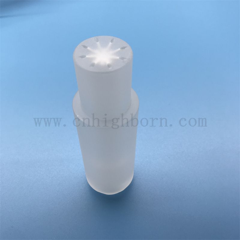 Odporność na ciepło Półpersonalizowana kwarcowa rurka szklana z wierceniem laserowym