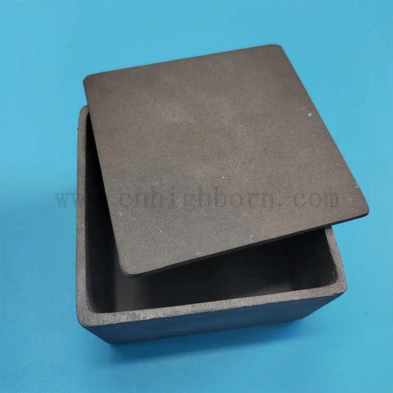Wysoki temperatura krzemowa kwadratowa węglika kwadratowa ssicowa część ceramiczna z pokrywką