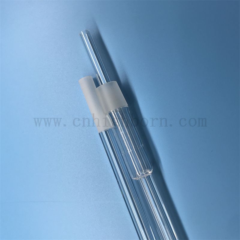 Dostosowany kształt przezroczystą odporność na ciepło Spited Shelica Glass Kwarc Rurka