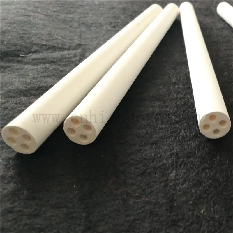 Przemysłowy element ogrzewania rura MGO z 4 otworami tlenku magnezu ceramiczna rura izolacyjna