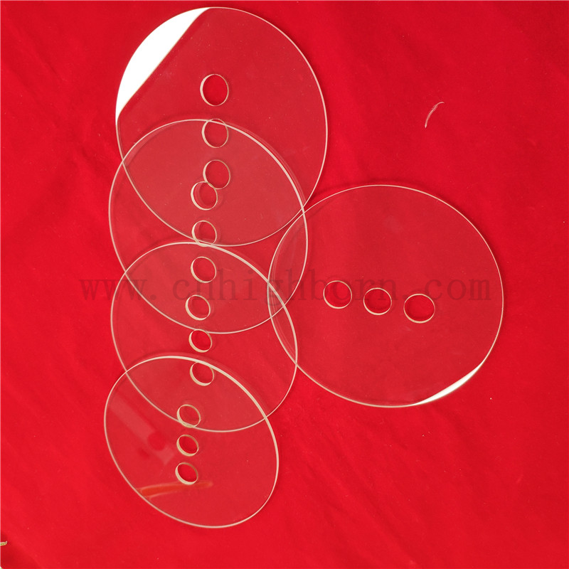 Obiektyw optyczny perforowany przezroczystą kropkę kwarcową jgs1 UV