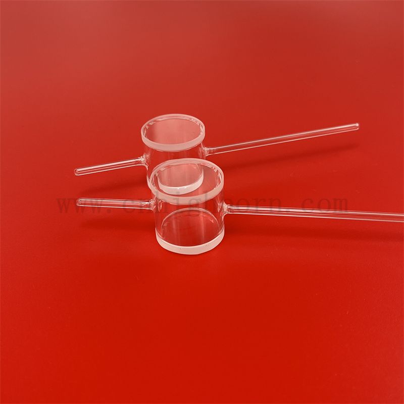 Laboratoryjna kwarcowa szklana komora gazowego kuwetowe cylindryczny przepływ przez komórkę do magnetometru atomowego