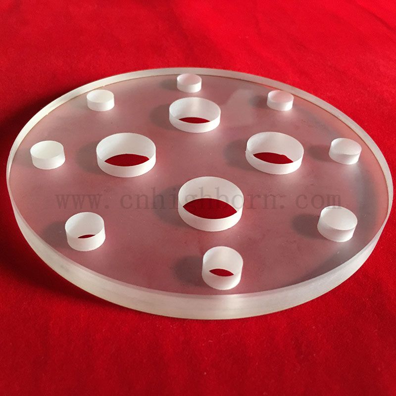 Laserowe wiertło okrągły szklany panelu kwarcowy JGS2 z otworem