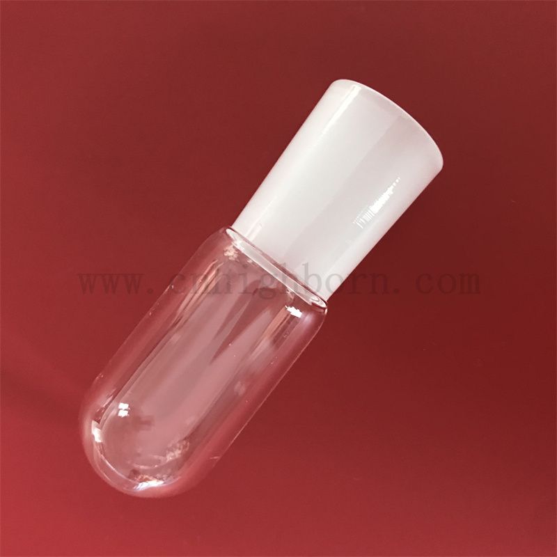 Przezroczystość odporności na ciepło, dostosowana kwarcowa krzemowa szklana rurka z okrągłym dnem i matowymi ustami