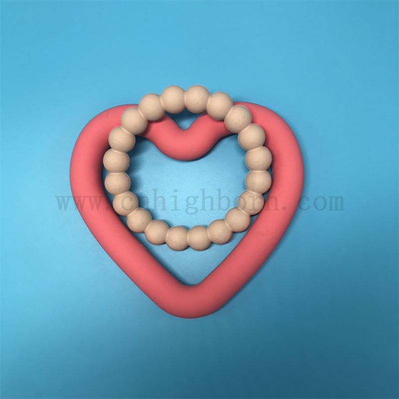 Silikonowe zęby gumowe zębów mielą zabawka żywności odporna na gryzący silikonowy pierścień gumowy