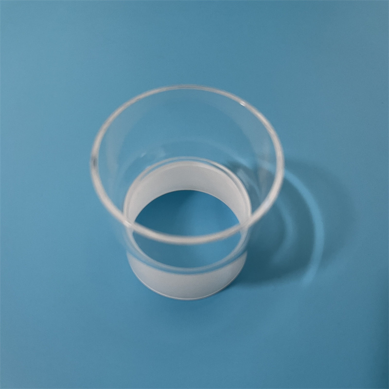 Dostosowana przezroczysta szklana rurka kwarcowa z matkowymi ustami
