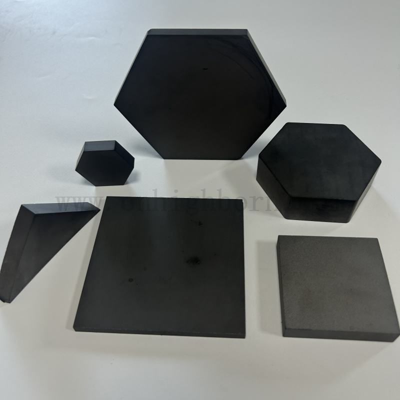 Dostosowany wysoki twardość boru węglika sześciokątna arkusz ochrony B4C ceramiczny