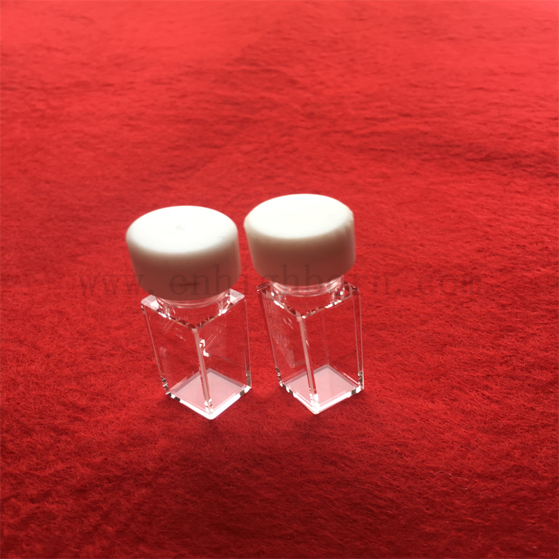 Standardowa kolorymetr kuwetka przezroczysta kwarc fluorescencja szklana kuwetka z pokryciem śrubową