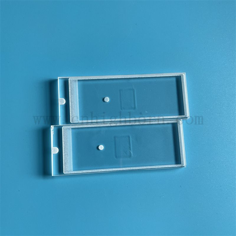 Głębokie przetwarzanie prostokątny przezroczysty kwarcowy panel z nudnym laserem