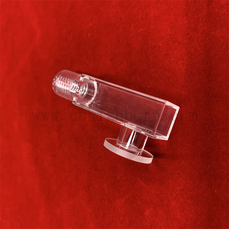 Spektrometr laboratoryjny UV Ultraviolet Transittancja optyczna komórka przepływowa kwarcowa kuwetka z pokryciem pokrywki śrubowej