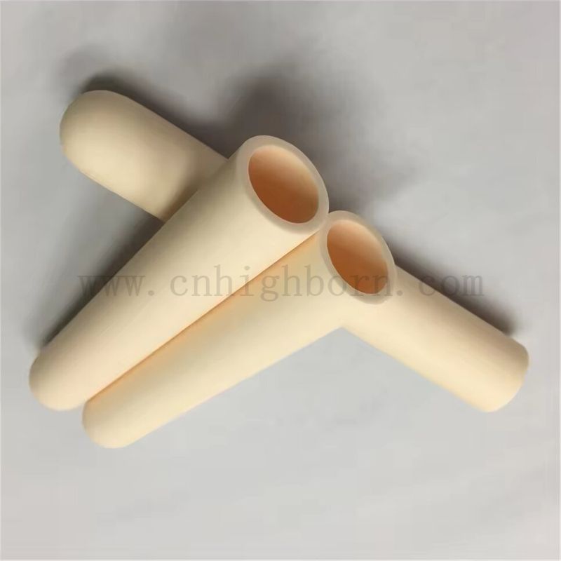 Dostosowywany oporność w wysokiej temperaturze AL2O3 Rurka ceramiczna ceramiczna ceramika tlenku aluminium jedna końcowa rura zamknięta