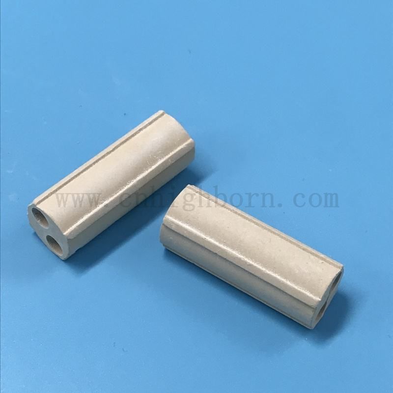 Dostosowana rura izolacyjna z ceramiki MgO z tlenku magnezu z 2 otworami