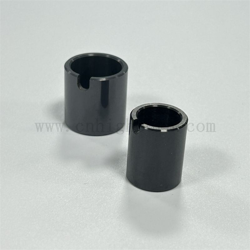 Dostosowana przemysłowa rura ceramiczna z czarnego tlenku cyrkonu. Rura tulejowa o wysokiej precyzji. Części ceramiczne Zro2 do zastosowań konstrukcyjnych