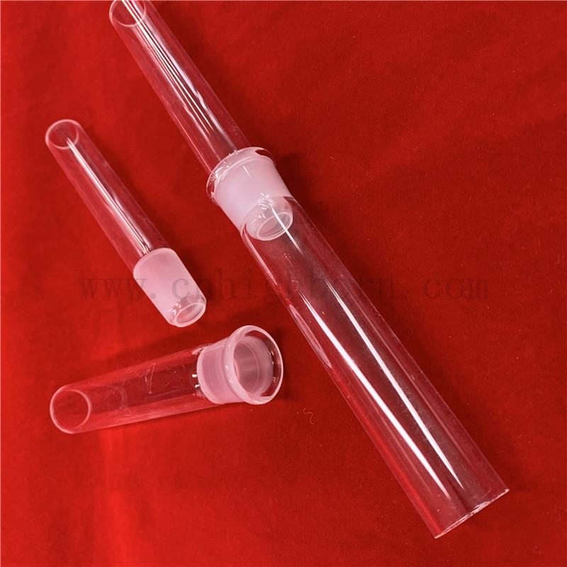 Odporność na ciepło Dostosowane kwarcowe złącze złącza szklanego złącza szlifowania