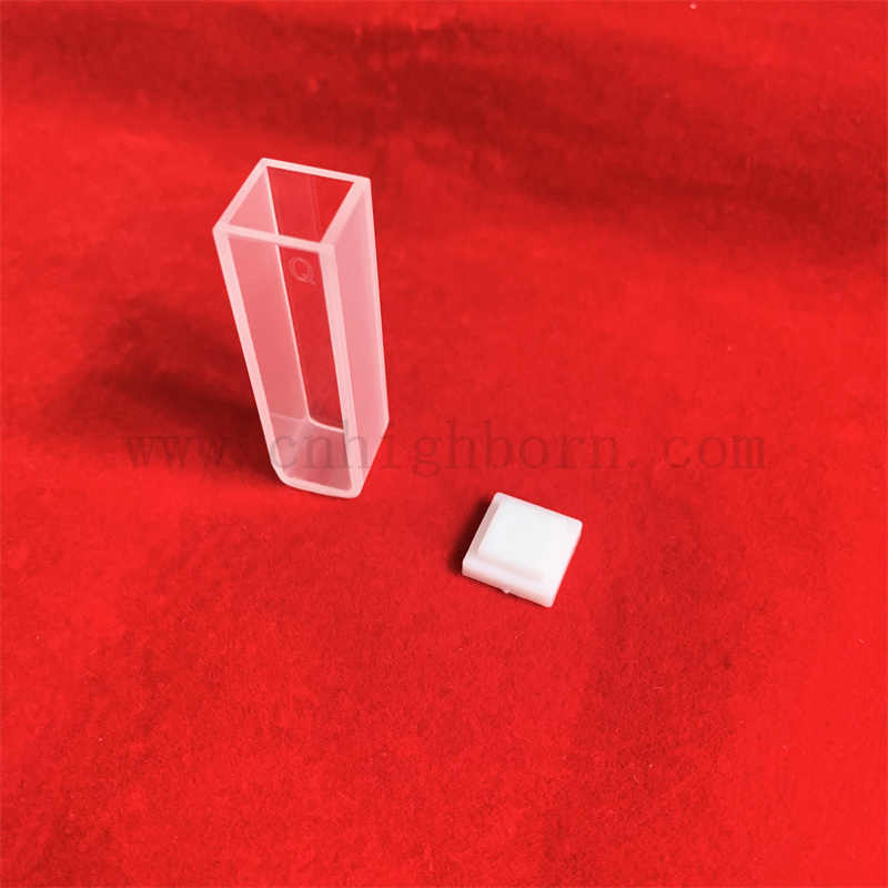 Laboratoryjne okrągłe dolne standard Q104 Optyczne szklane ogniwo przepływowe 3,5 ml spektrofotometr kwarcowy szklana kuweta