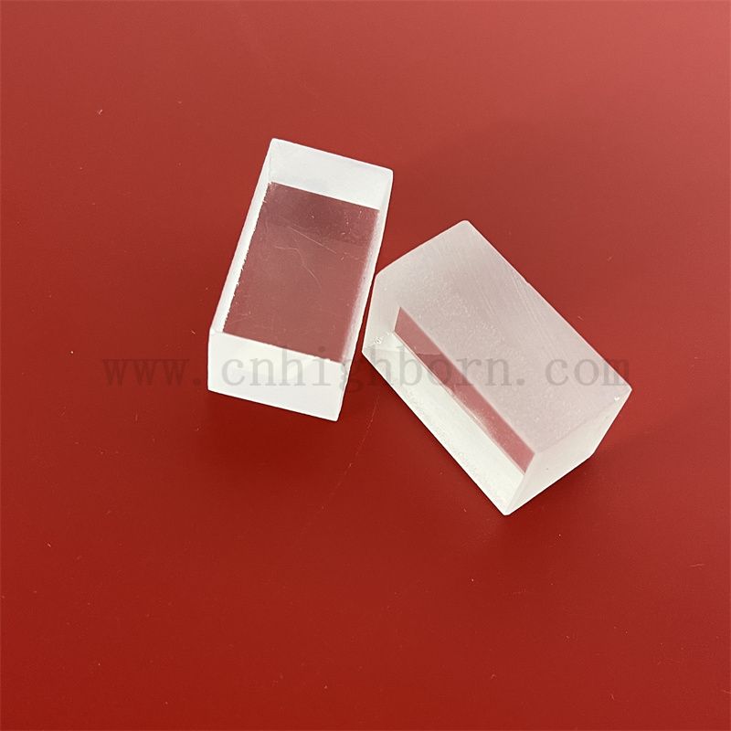 Niestandardowe dwa boki mroźne prostokątne kwarcowe szkło grube talerz talerz strojony krzemionkę