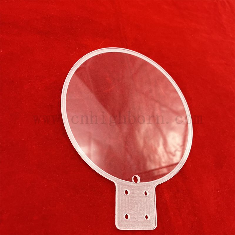 Wysoka temperatura głęboki proces przezroczysty kwarcowy szklany opłatek z otworem