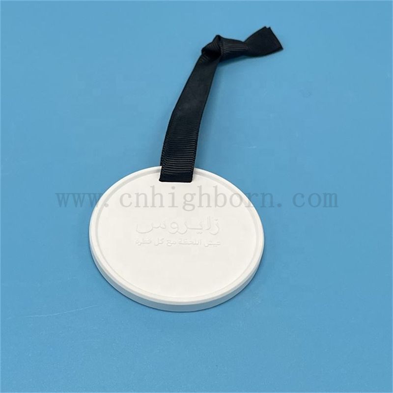 Niestandardowe wytłoczone logo dyfuzor wiszący zapachowy kamień z wstążką