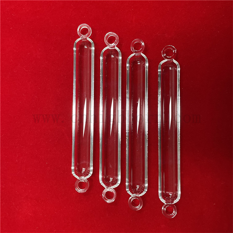  Badania w laboratorium oporności cieplnej przezroczysty kwarcowy instrument kwarcowy szklana łódź 